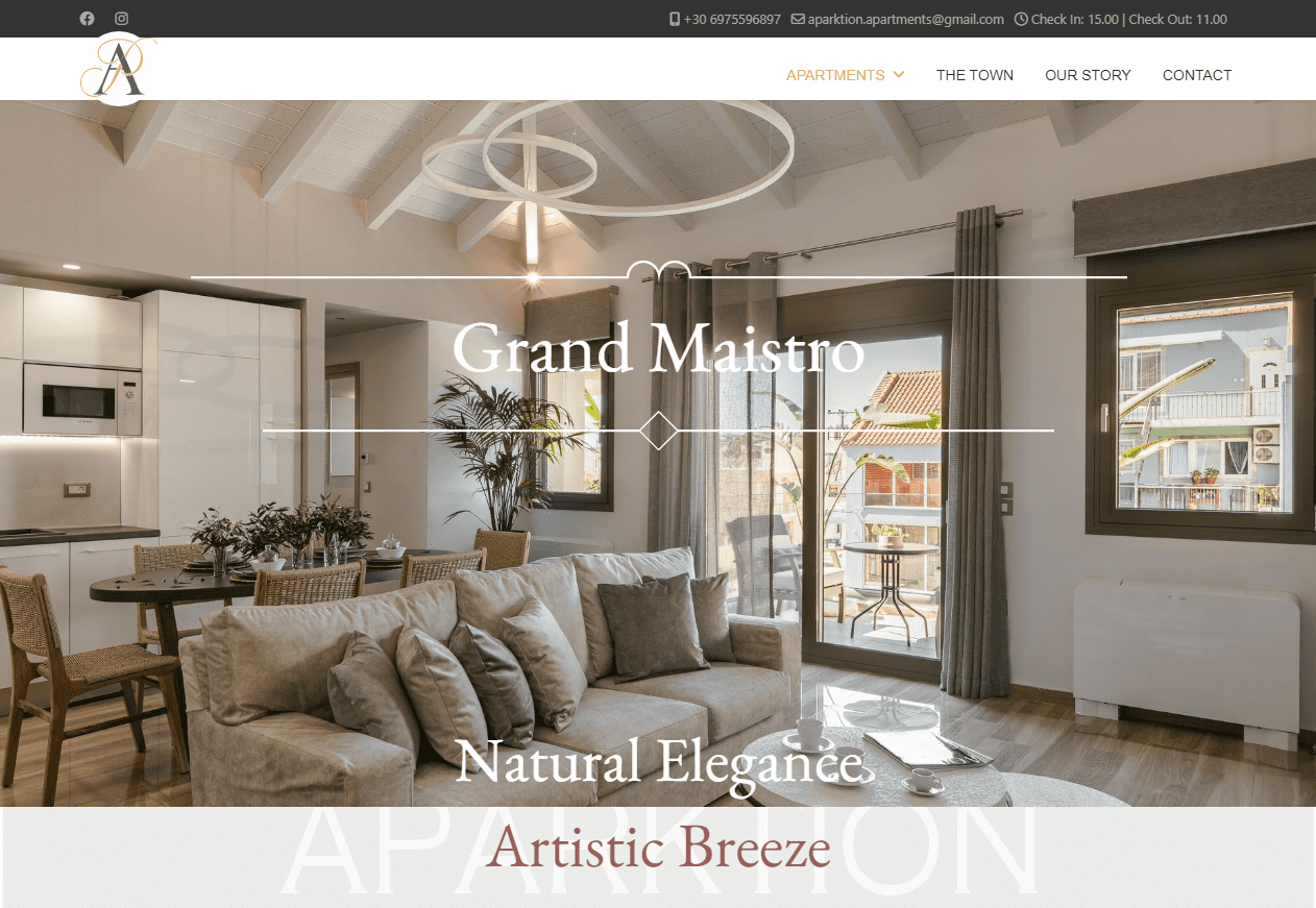 Aparktion Apartments Website